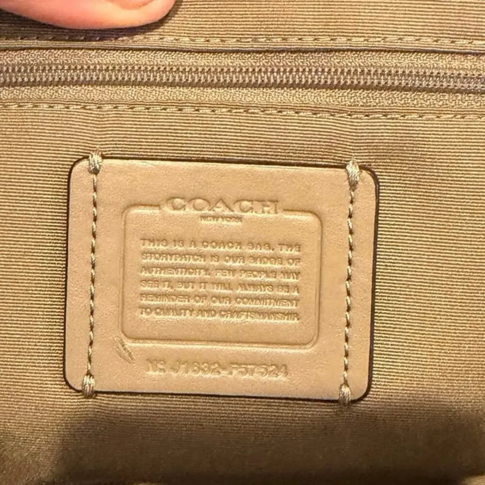 Classic Coach Taupe Dome Satchel / Crossbody